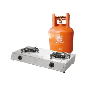 AE Electrical 2-Plate Gas Stove with 5kg Gas Tank